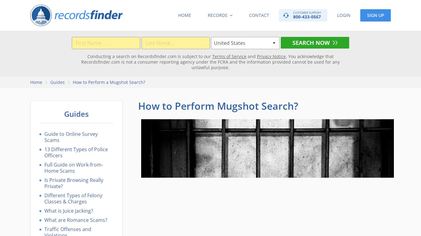 8 Free Ways to Find Your Past and Current Mugshots - RecordsFinder