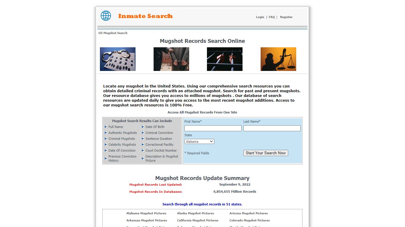 Mugshot Records Search - Mugshot Records - Inmate-search.org